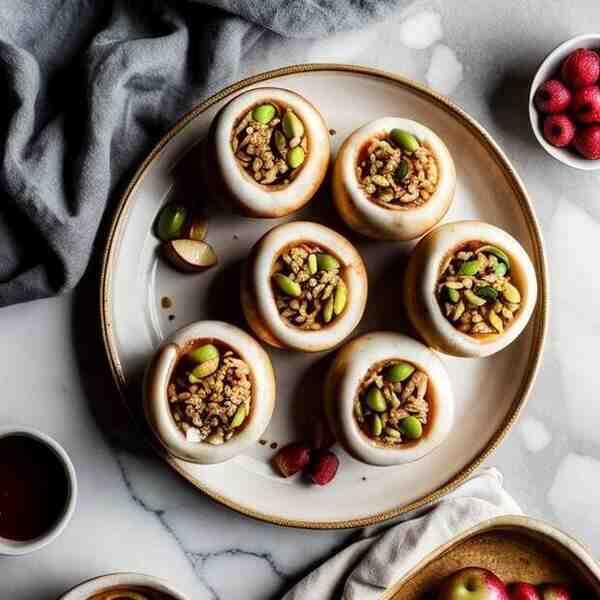 Запеченные яблоки фаршированные рисом